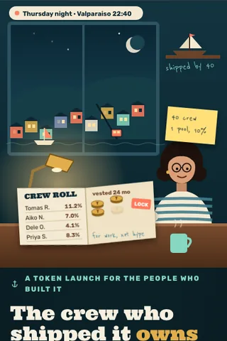 Crew Launch, first screen of the live demo