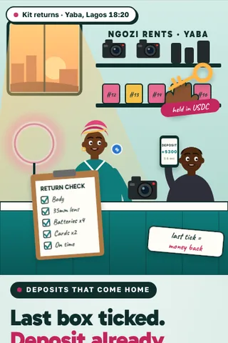 Deposit Return, first screen of the live demo