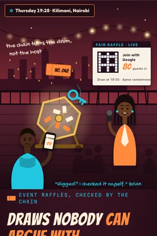 Fair Raffle, first screen of the live demo