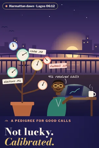 Forecast Pedigree, first screen of the live demo