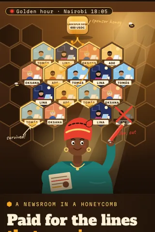 Hive Brief, first screen of the live demo