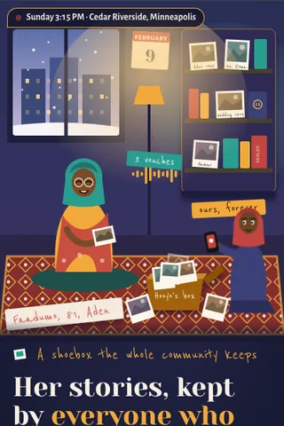 Memory Commons, first screen of the live demo