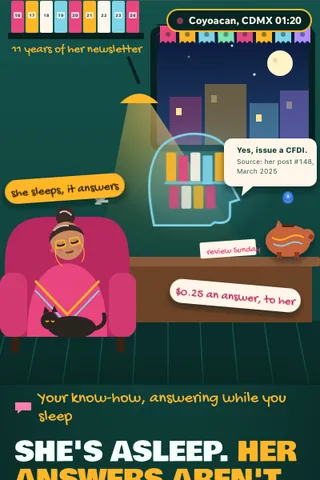 Ask My Agent, first screen of the live demo