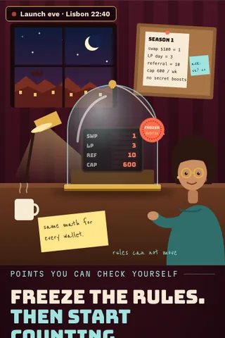 Honest Points, first screen of the live demo